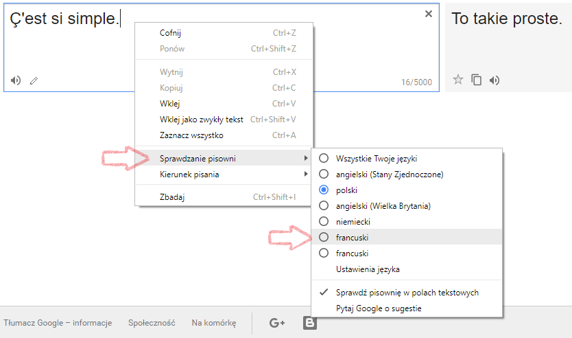 How to enable the spell check when working in Chrome 9