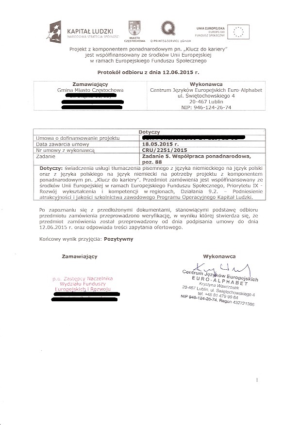 referencje | Miasto Częstochowa