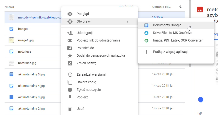 Jak wykonać darmowy OCR online dokumentów za pomocą Dysku Google 7