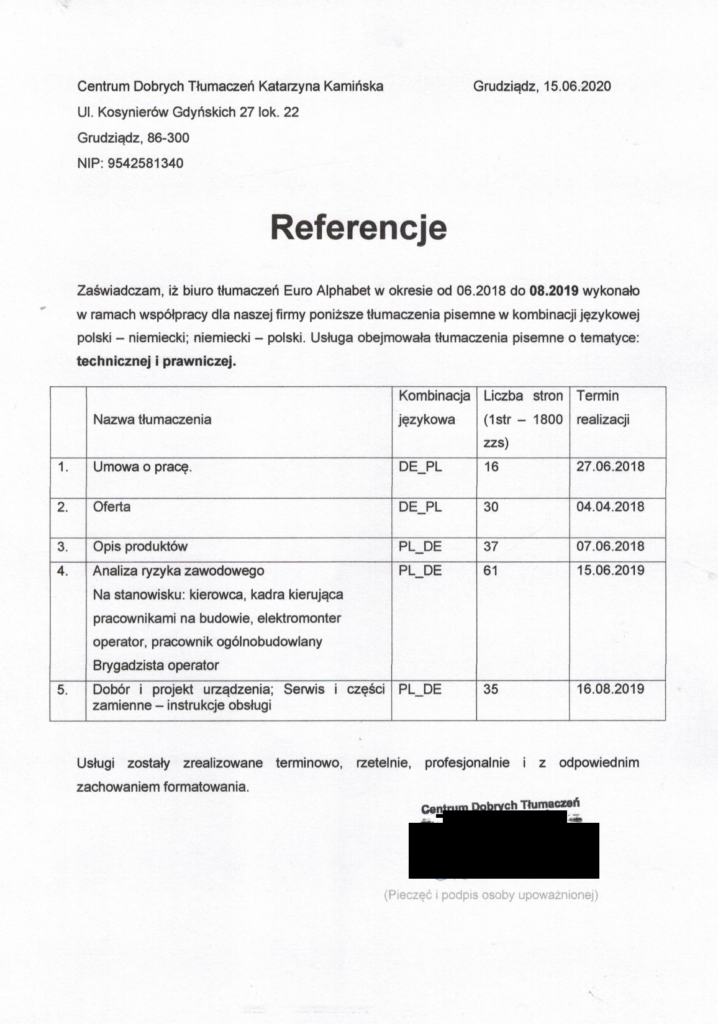 referencje | Centrum Dobrych Tłumaczeń
